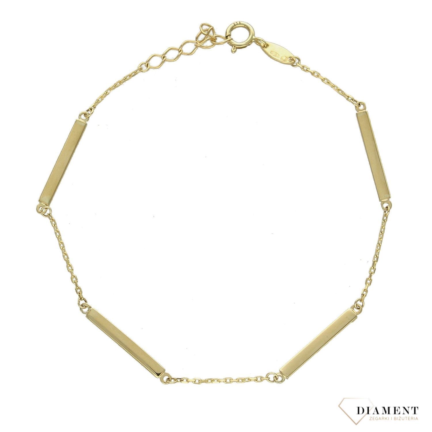 Złota bransoletka 333 'łańcuszek z blaszkami' BR 5143 (1).jpg